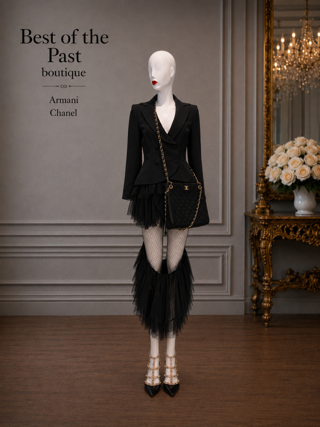 Ensemble noir Armani Chanel