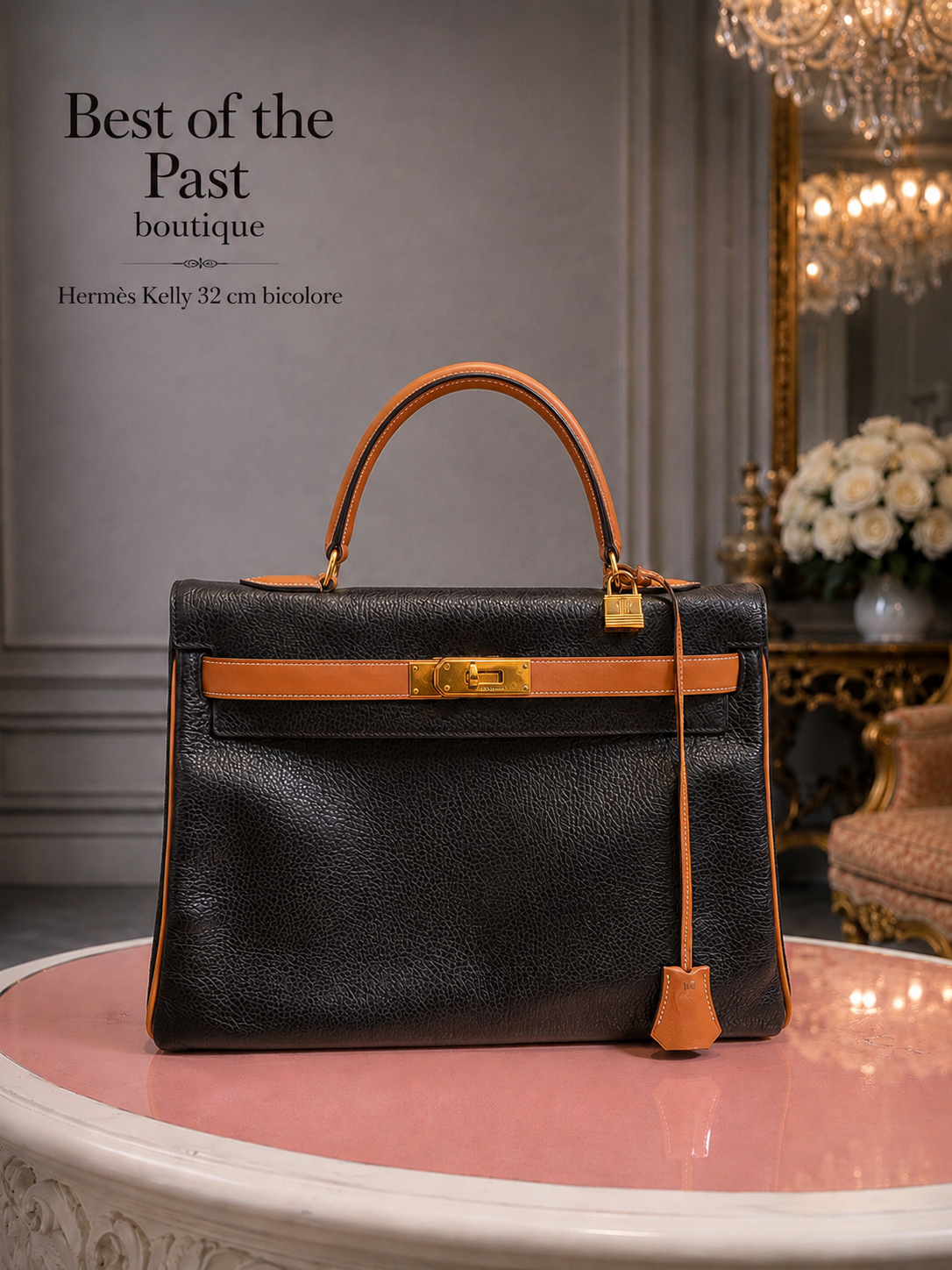 Hermès Kelly 32 cm bicolore