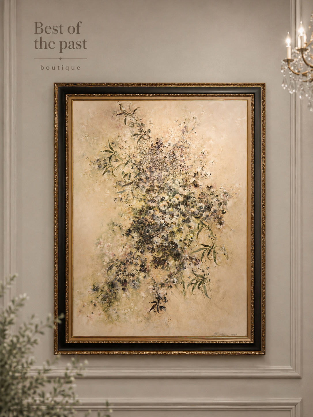 Tableau floral encadré